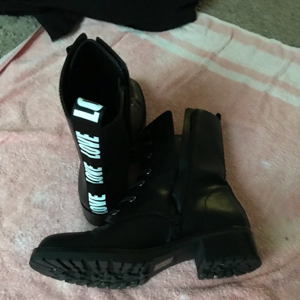 Aldo LOVE combat boots. Worn once!! Run big